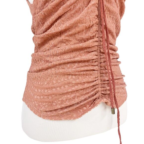 FREE PEOPLE NWT Love Her Keyhole Ruched Tank in Summer Sparrow Size S - Picture 5 of 9